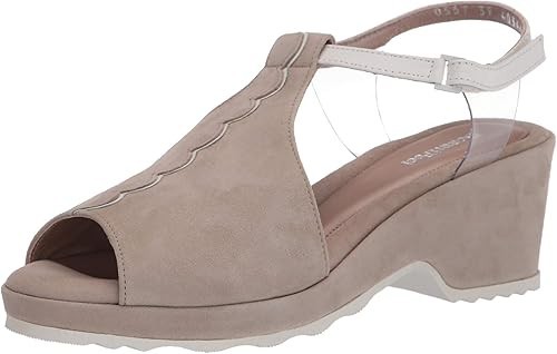 BeautiFeel Women's Jess Wedge Sandal Tahini Sude/White Size 40 EU
