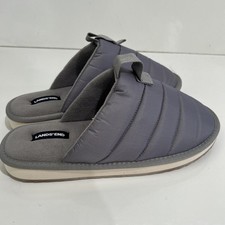 Lands' End Fleece Lined Comfort Puffer Slip On Indoor Outdoor Slippers Women 9 B