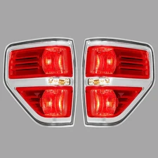 Tail Light Assembly Rear Chrome Brake Taillights for 09-14 Ford F150 F-150