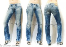 Diesel Women's Made in Italy Slim Straight Leg Lowky 8W5 Vintage Blue Jeans