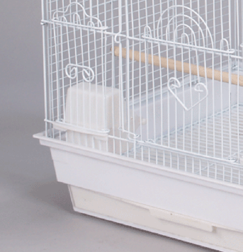 Feeder Seed Water Cup Bird Cage Crystal Clear Plastic Feeder Dish, Pack of 2 - Picture 3 of 3