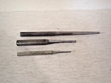 Vintage Set of 3 Center Pin Punch : 2 Craftsman and 1 Millers Falls made in USA