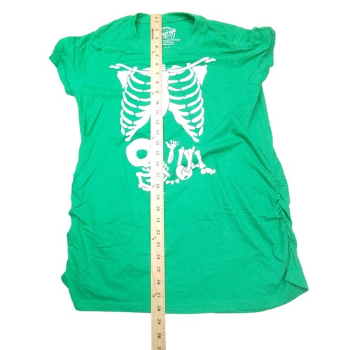 Maternity Skeleton Baby T Shirt Funny Cute Pregnancy Halloween Tee Size L - Picture 2 of 7