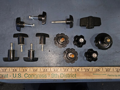 24WW58 ASSORTED MALE THREADED KNOBS, FEMALE THREADED KNOBS ONE DOZEN PCS, GC