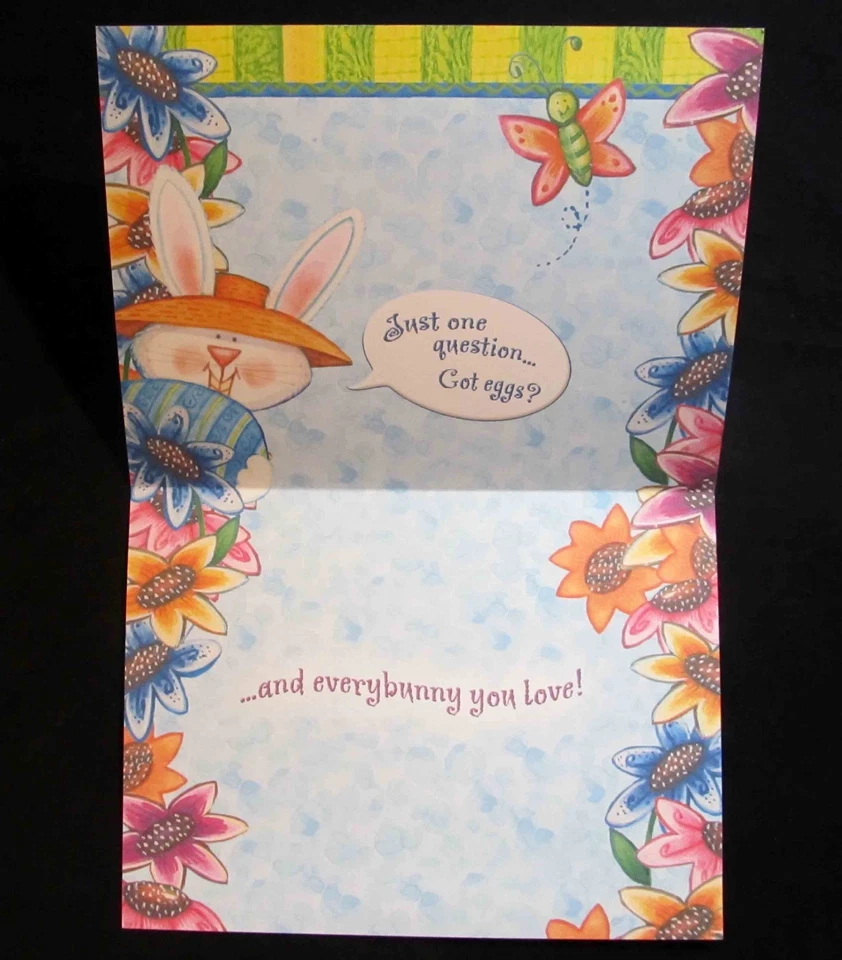 Leanin Tree Easter Greeting Card Flowers Easter Bunnies Bunny Multi Color E36 - Image 2 of 2