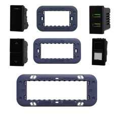 SERIE BTICINO FRUTTI AXOLUTE NERA COMPATIBILE PRESA SCHUKO INTERRUTTORI USB TV