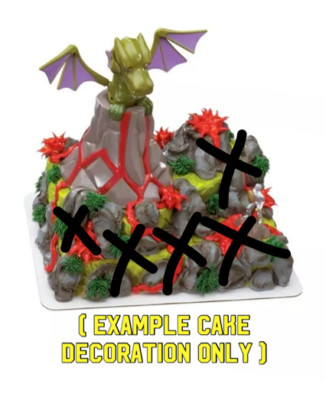 DecoPac Dragon Adventure signature cake  topper decorating kit / Volcano / NEW