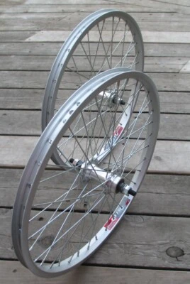WheelSet Silver BMX 3/8 axle 20x175 Wei 519 Bolt On Alloy Hubs 36H F/W or No F/W