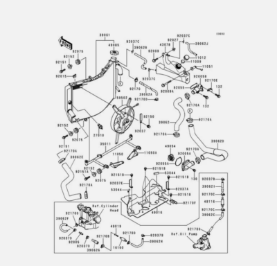 KAWASAKI GENUINE NEW 1998-2008 NINJA ZX-6R ZZR600 RADIATOR