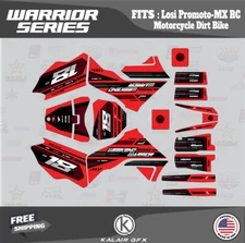 Graphics Kit for Losi PRO MOTO MX (ALL YEARS) Warrior Series - Red