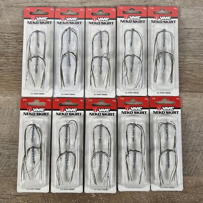 (10) VMC Neko Skirt 1/16oz Baby Bass Color Neko Rig Weight
