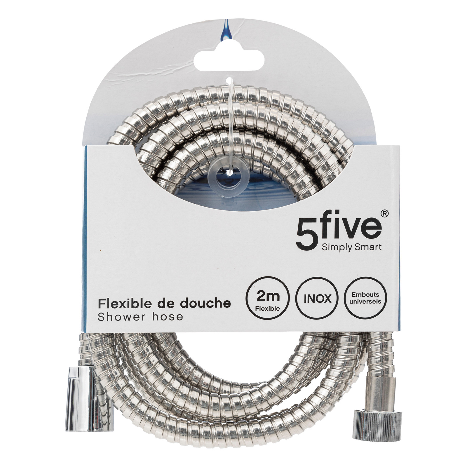 Flexible en inox 150cm anti-torsion fini les tuyaux de douche pliés