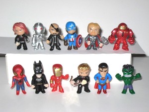 Marvel Avengers Super Heroes Mini Action Figures Lot Of 12 Ebay