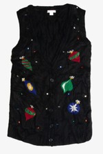 Vintage Black Ugly Christmas Vest 59726