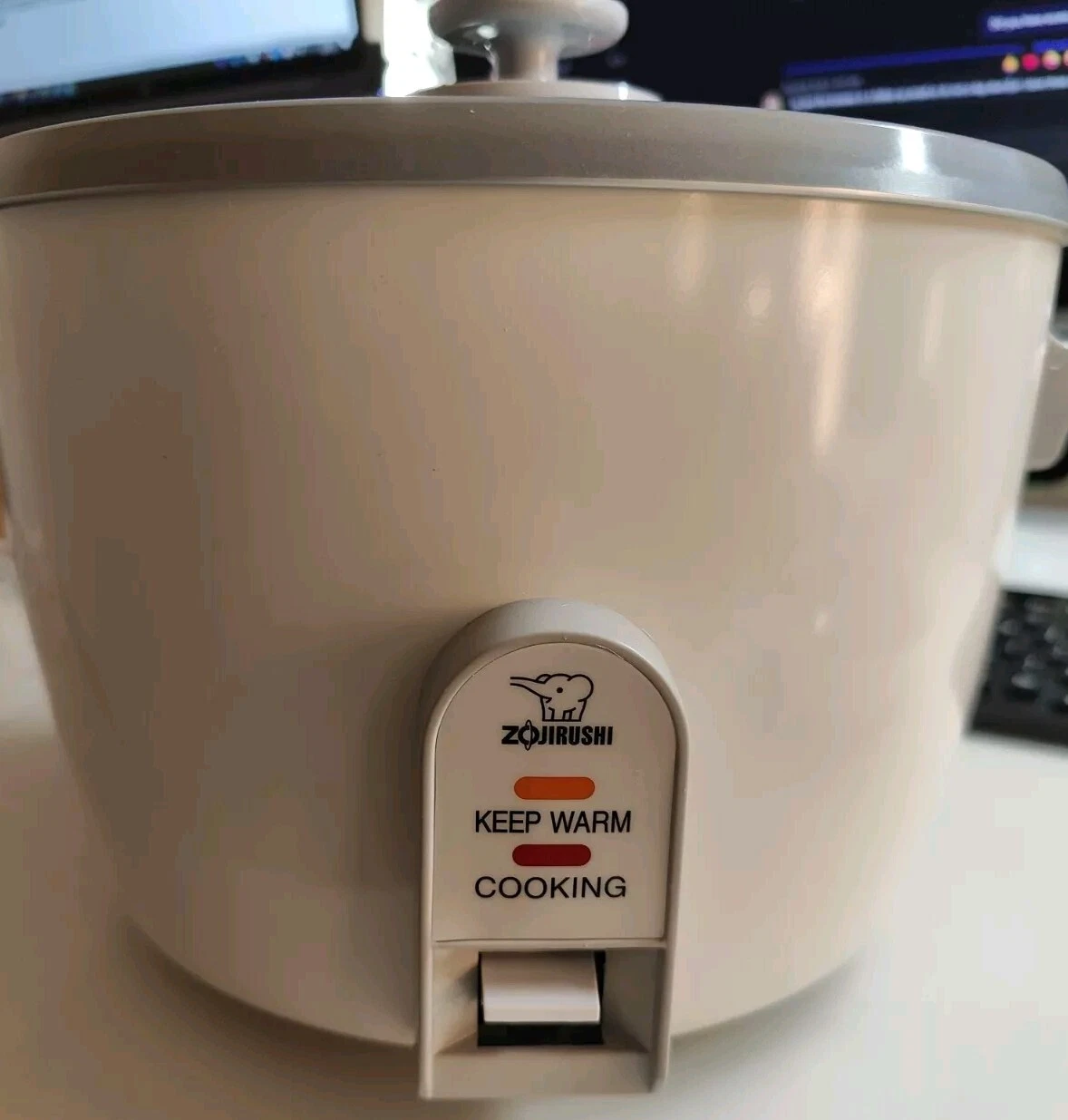 Zojirushi NHS-18 10-Cup Uncooked Rice Cooker White EUC