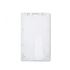 Clear Rigid / Hard Plastic Vertical Badge Holder - Top Load Insert (AC-915)