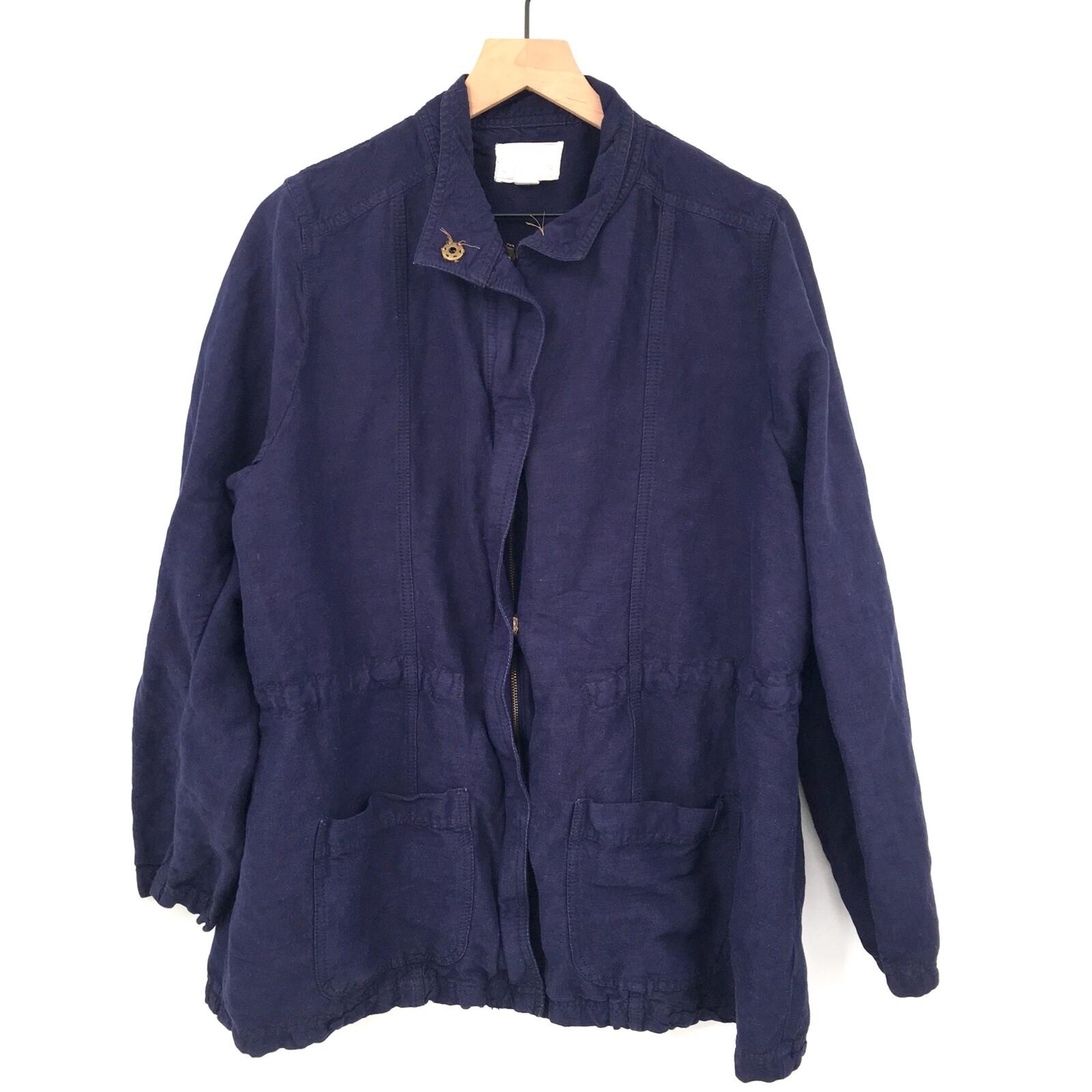 Caslon Linen Blend utility field jacket 