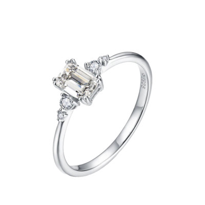 2 kt VVS1 D hervorragender Ring 18 K Weißgold Lab Created Diamant Test bestanden