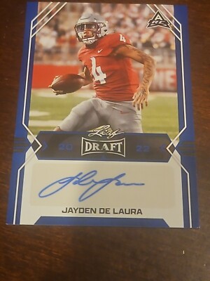 Jayden De Laura signed card autographed rookie college signature autograph auto