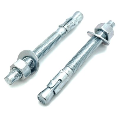 2x M12 x 95mm Anchor Wedge Bolts Throughbolt Wall Fixings Brick Masonry Concrete