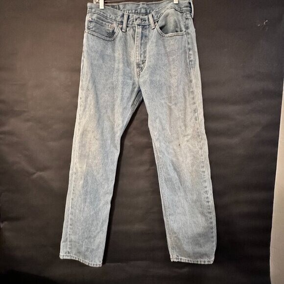 Levis 505 Jeans Light Blue Denim Waist 34" x 32"  Unisex Straight Vintage