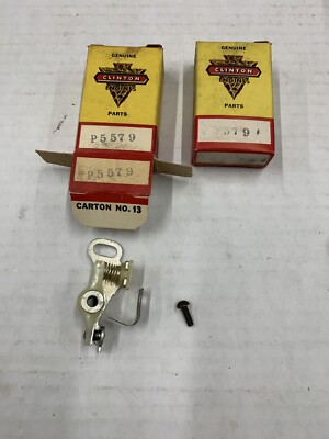 2 GENUINE CLINTON IGNITION BREAKER POINTS SET - 135127500 - NOS OEM