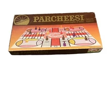 Vintage 1982 Parcheesi Board Game Deluxe Edition by Selchow & Righter Complete