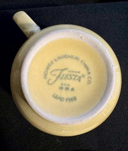 Vintage Fiestaware Yellow 4 Pc Cup & Saucer Set 2000’s Homer Laughlin EUC - Picture 9 of 11