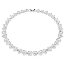 Swarovski Ariana Grande x Swarovski Tennis Necklace, Mixed Cuts, Heart, 5720857