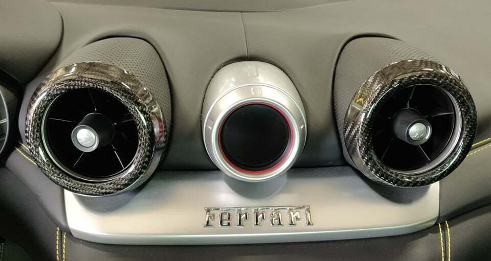 Fits Ferrari California T 15-18 Carbon Fiber A/C AC Vent Cover kit (4 Pcs)