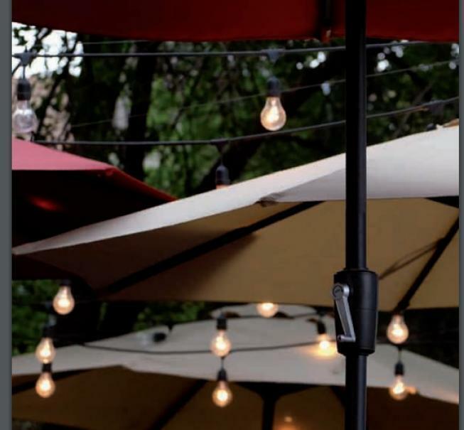 SOVIL CATENA LUMINOSA CORDONE CON PORTALAMPADE NERO 5 MT (ENJOY) 230/06