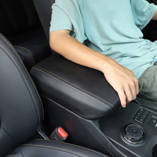 PU Leather Center Console Armrest Box Panel Cover For Ford Ranger 2023-2024 - Picture 24 of 24