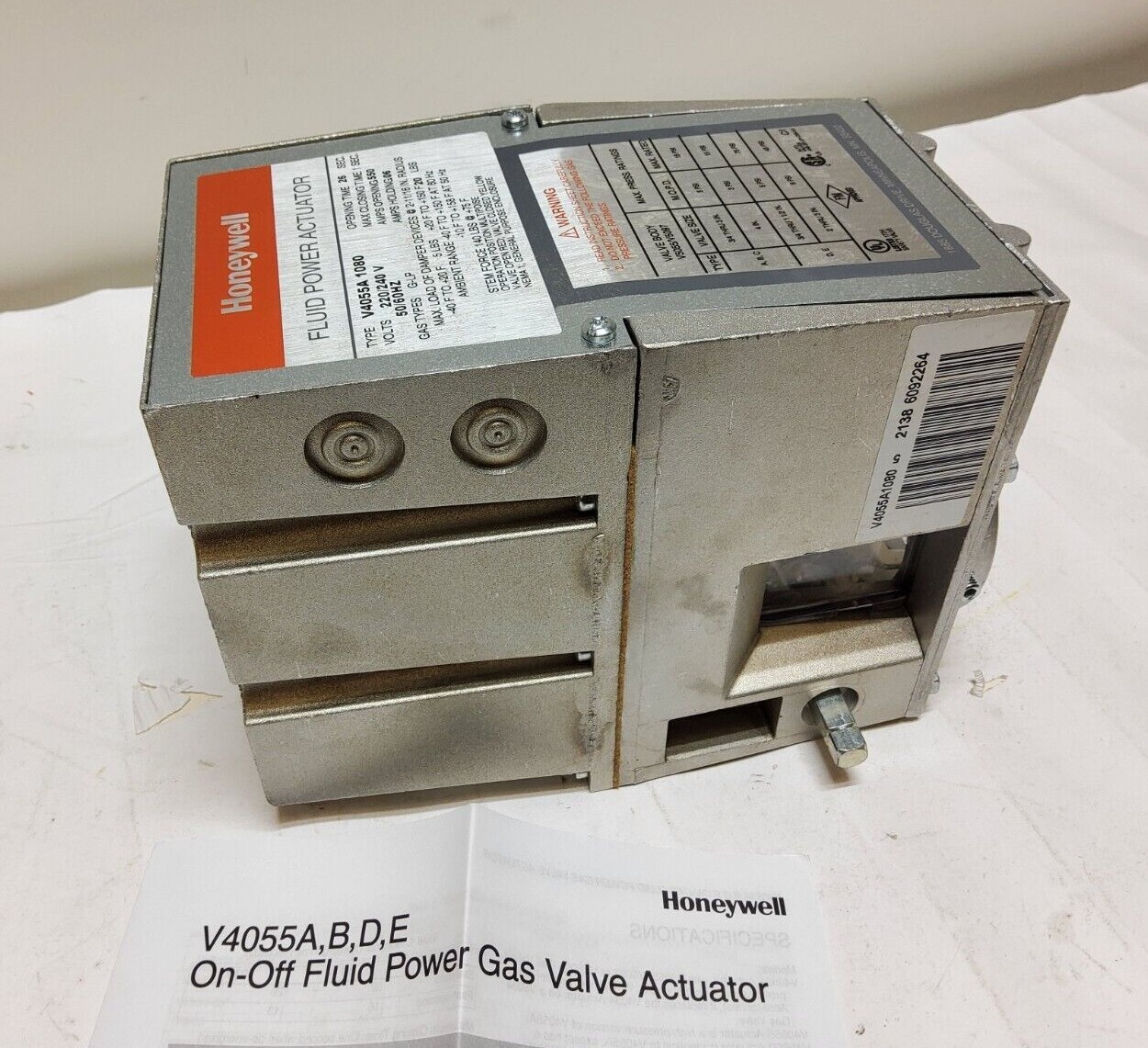 New Honeywell V4055A1080 240V Fluid Power Gas Valve Actuator eBay