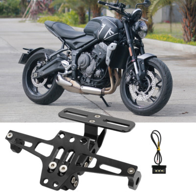 Motorrad Kennzeichenhalter Lizenz mit LED Rücklicht Für  Triumph Trident 660