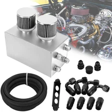 Pro Series Oil Catch Can For Honda Civic Acura Integra 4 Port 10AN With Hoses US
