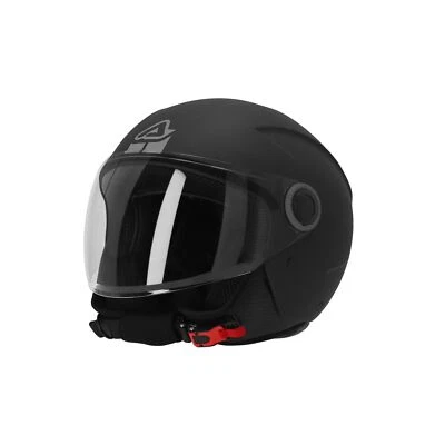 Casque Jet Acerbis BREZZA Scooter Moto Noir Mat Avec Visière Homologuée ECE 2206 - Photo 1/4