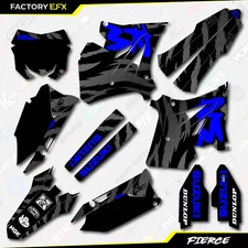 Black & Blue Fierce Restyle Graphics Kit fit 01-08 Suzuki RM125 RM250 RM 125 250