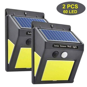 4x Solarleuchte 48 Led Solar Lampe Mit Bewegungsmelder Aussen Wandlicht Ip65 Weiss