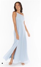 Show Me Your Mumu Shannon One Shoulder Dress Medium Maxi Side Slit NWT M