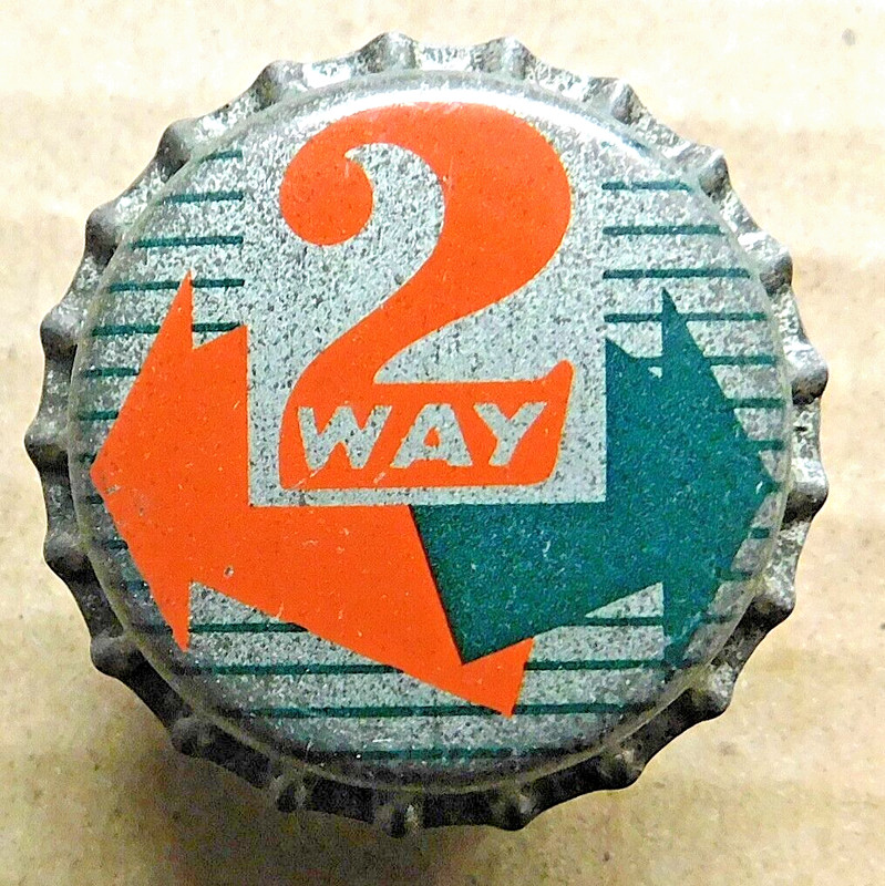 2 WAY [#6] soda bottle cap UNUSED WITH CORK 1951-63 National Nugrape Atlanta GA