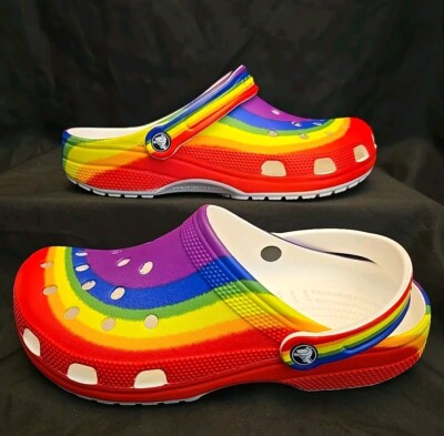 Crocs Classic Rainbow Dye Clog Pride LGBT Sz Men 9 / Woman  display picture 2