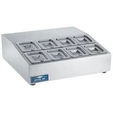 Arctic Air ACP8SQ 27" Compact Countertop Refrigerated Prep Rail, 8 Pan Capacity