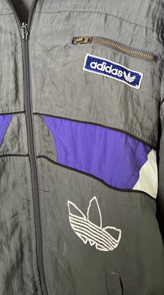 ADIDAS Vintage Track Suit Nylon Jacket Pants Windbreaker 90s Rare Retro - Image 3 of 4