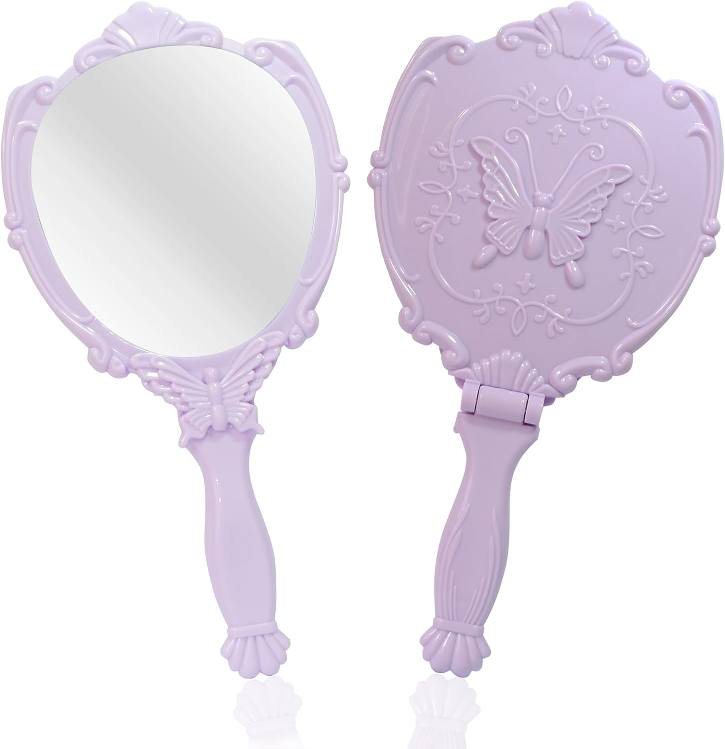 Folding Embossed Butterfly Mirror - Princess Style for Girls