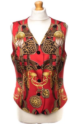 VINTAGE 80S LAUREL ESCADA SILK VEST S SMALL MINT FIRST CLASS CONDITION RARE