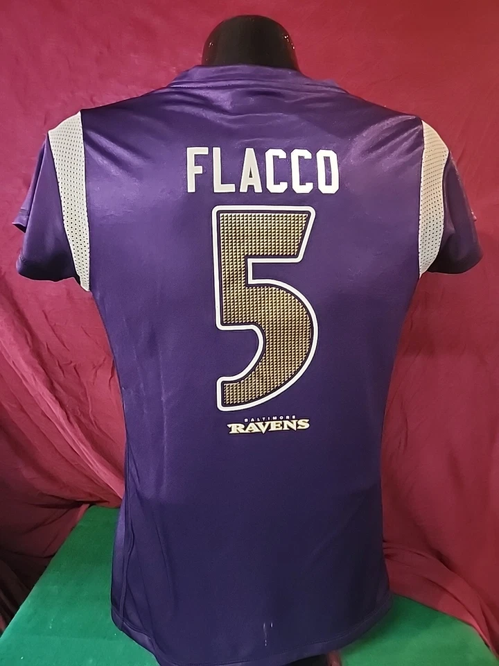 NFL Baltimore Ravens Fútbol Draft Me Camisa Mujer Linda Joe Flacco #5 Nueva Con Etiquetas Foto 3 de 4
