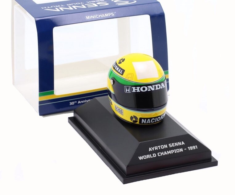 CASQUE AYRTON SENNA 1990 Mclaren Marlboro Minichamps 1/8 F1 helmet