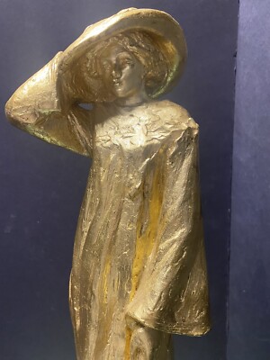 Original Austin Prod Inc 1980 Gold Lady Sculpture | eBay