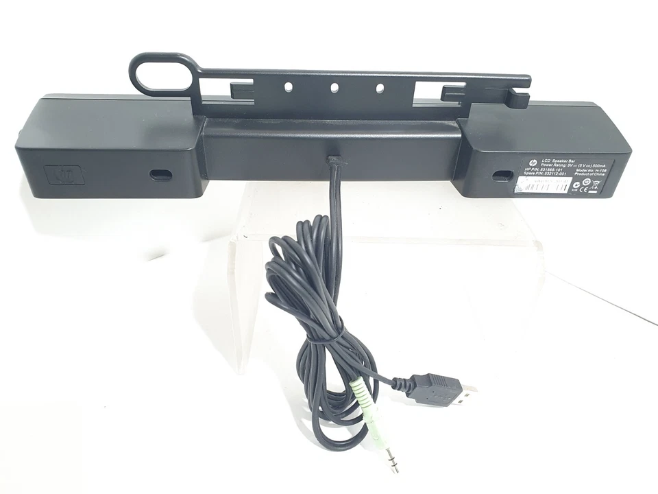HP 531565-101 532112-001 H-108 casse nere PANEL BAR SPEAKER FLAT monitor - Immagine 2 di 3