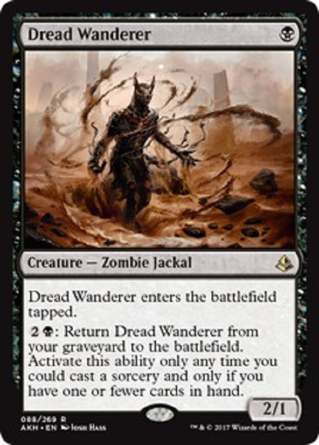 Dread Wanderer 1x FOIL AKH MTG Amonkhet Rare MINT black Dread Wanderer 1x FOIL AKH MTG Amonkhet Rare MINT black